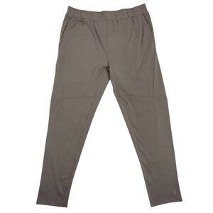 Balance Collection Womens Brown Stretchy Elastic Waist Activewear Pants Size L.
